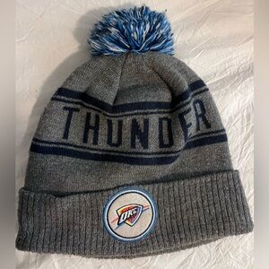 NBA Thunder Gray and Blue Knit Beanie